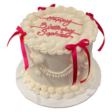 Load image into Gallery viewer, Vintage with Bow Ribbons Cake