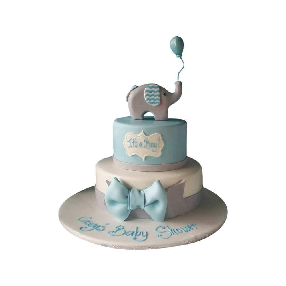 Cute Elephant Baby Shower Cake Poles Patisserie