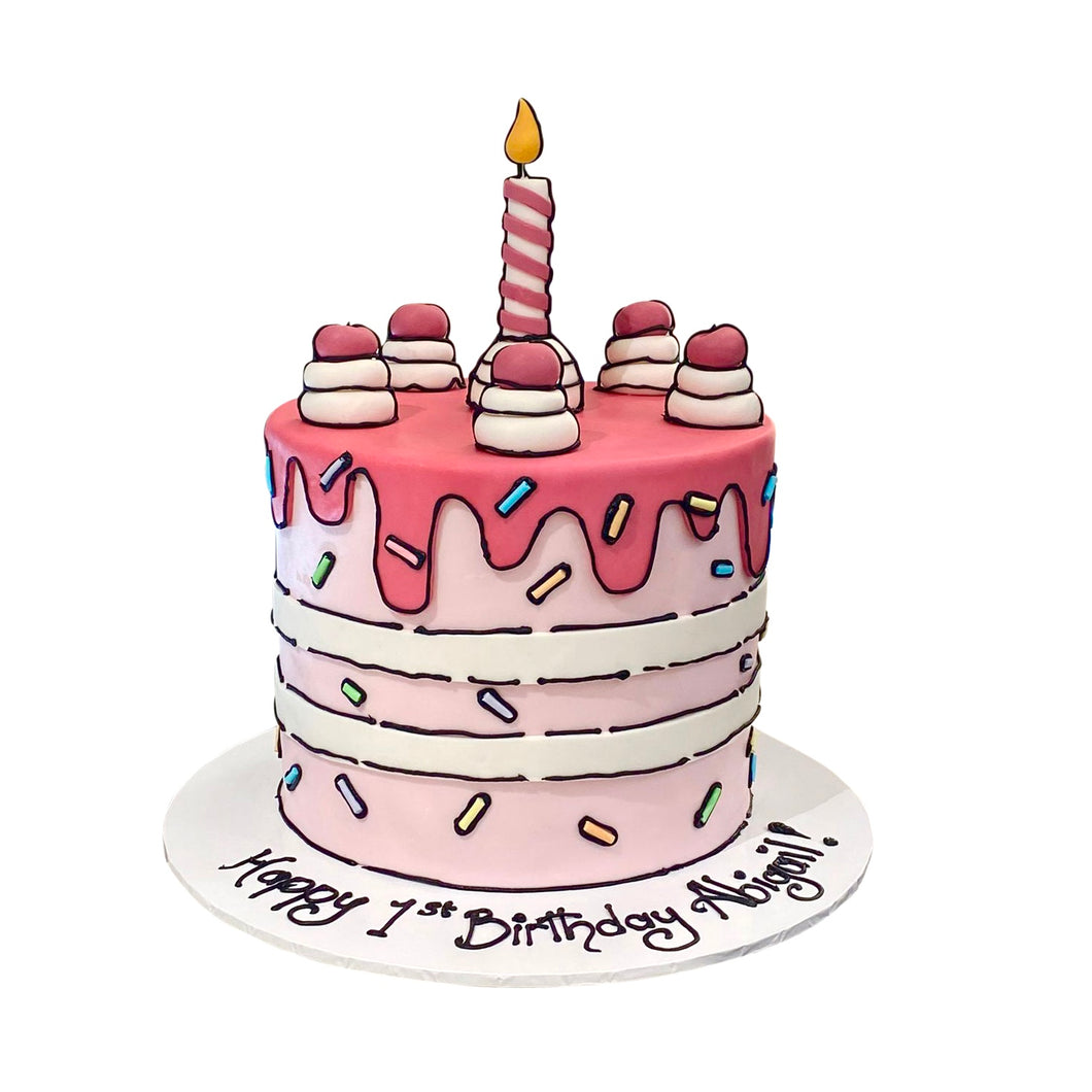 Cartoon Style Dessert Cake