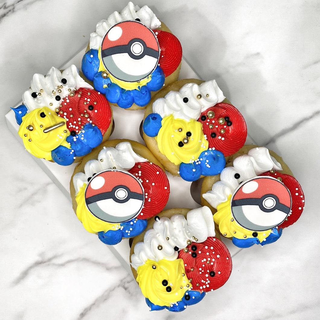 Pokemon Themed Cupcakes (6 Pack)