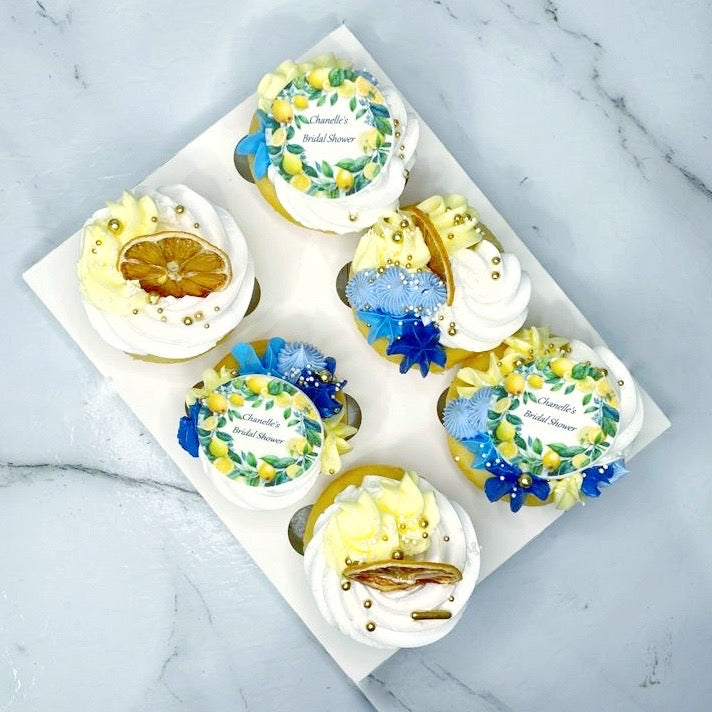 Amalfi Lemon Themed Cupcakes (6 Pack)