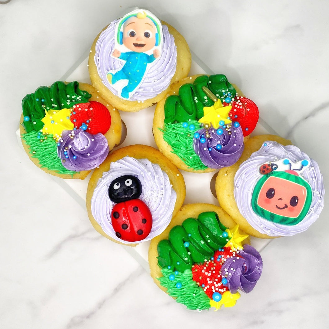 Coco Melon Themed Cupcakes (6 Pack)