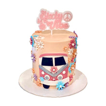 Load image into Gallery viewer, 60&#39;s Vibes Peace Theme Cake
