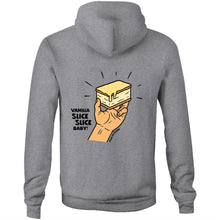 गैलरी व्यूवर में इमेज लोड करें, Vanilla Slice Slice Baby! - Pocket Hoodie Sweatshirt (Design 1)
