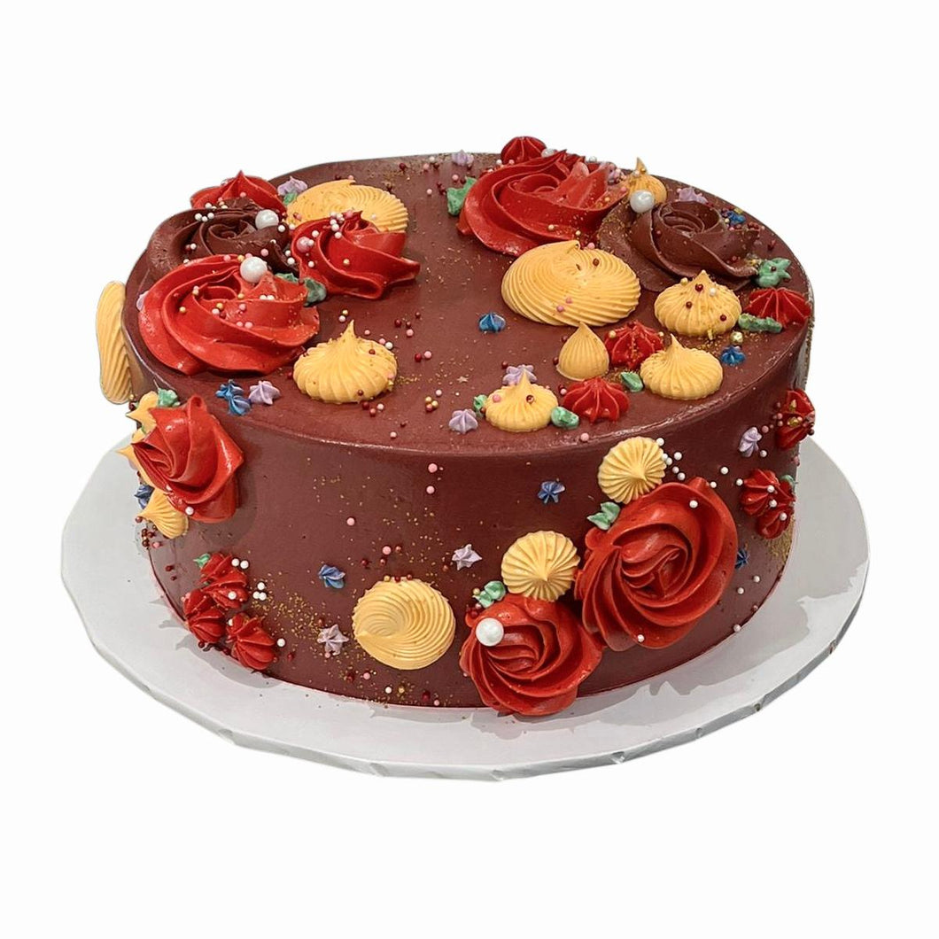 Classy in Red/Marroon Cake