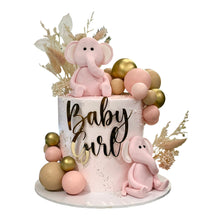 Load image into Gallery viewer, Two Elephants Theme Cake

