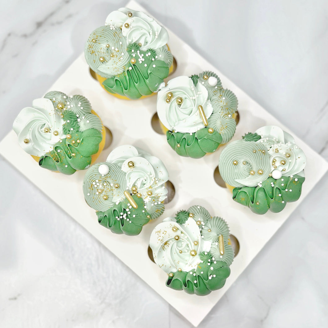 Sage Green Cupcakes (6 Pack)