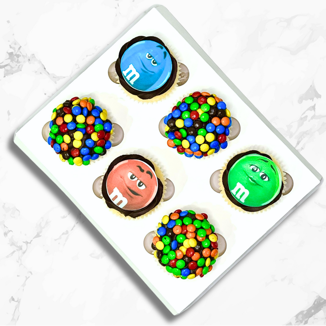 M&M's Themed Cupcakes