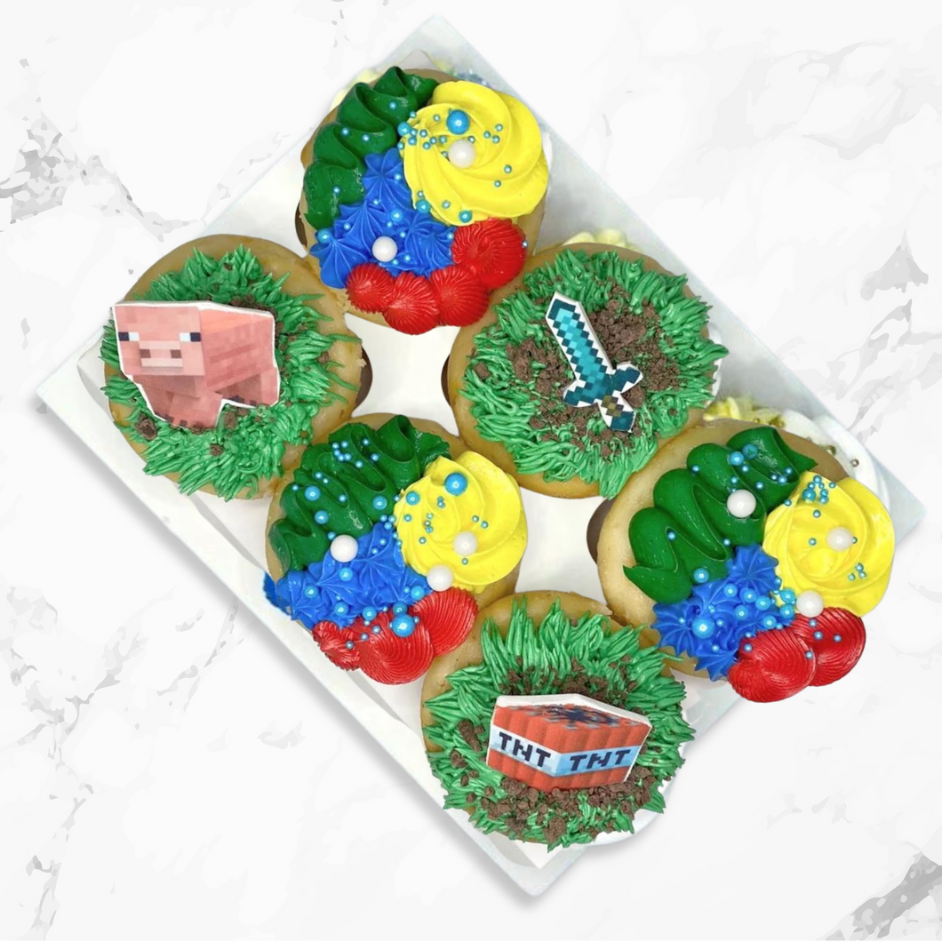 Gluten Free Minecraft Themed Cupcakes (6 Pack)