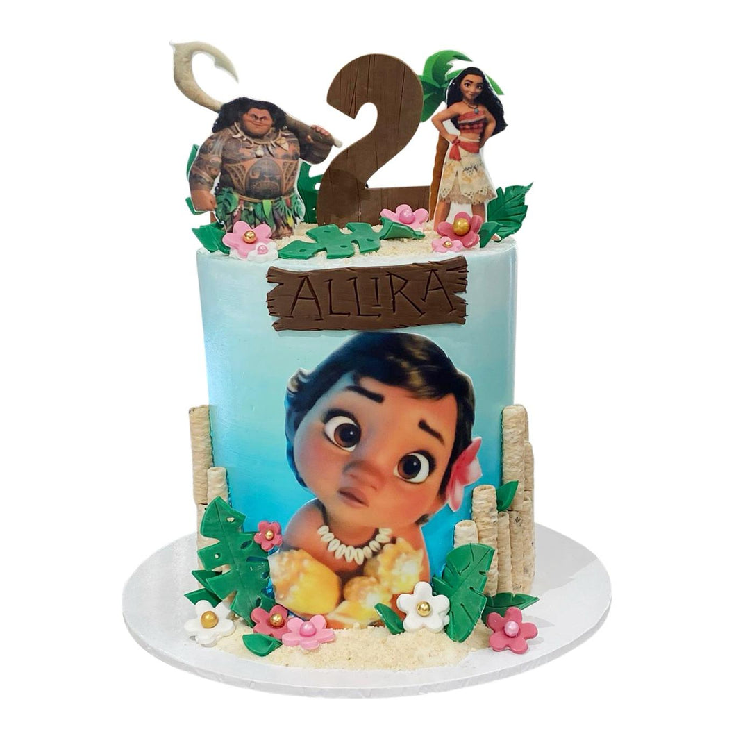Baby Moana Theme Theme Cake