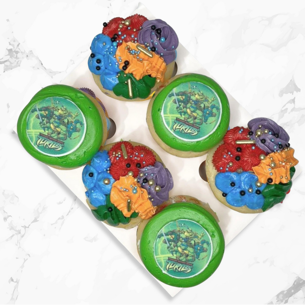 Gluten Free Ninja Turtles Themed Cupcakes (6 Pack)