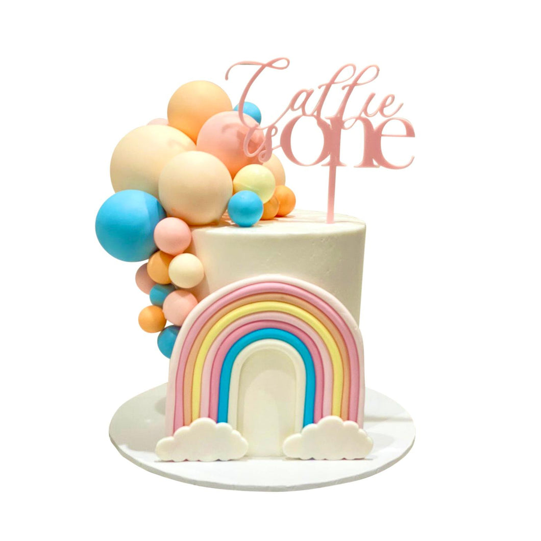Pastel Rainbow Theme Cake