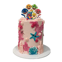 Load image into Gallery viewer, Baby Shark Theme Cake (2)
