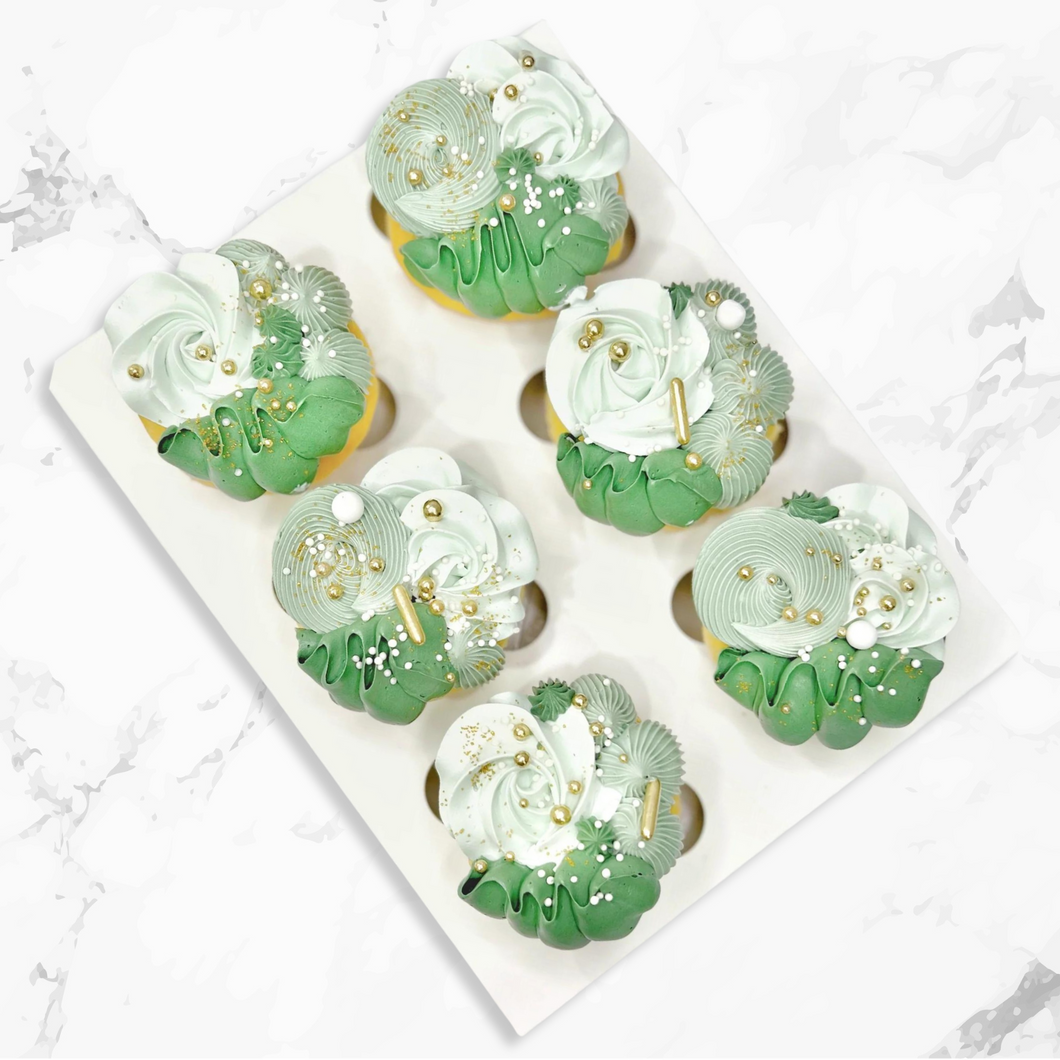 Gluten Free Sage Green Cupcakes (6 Pack)
