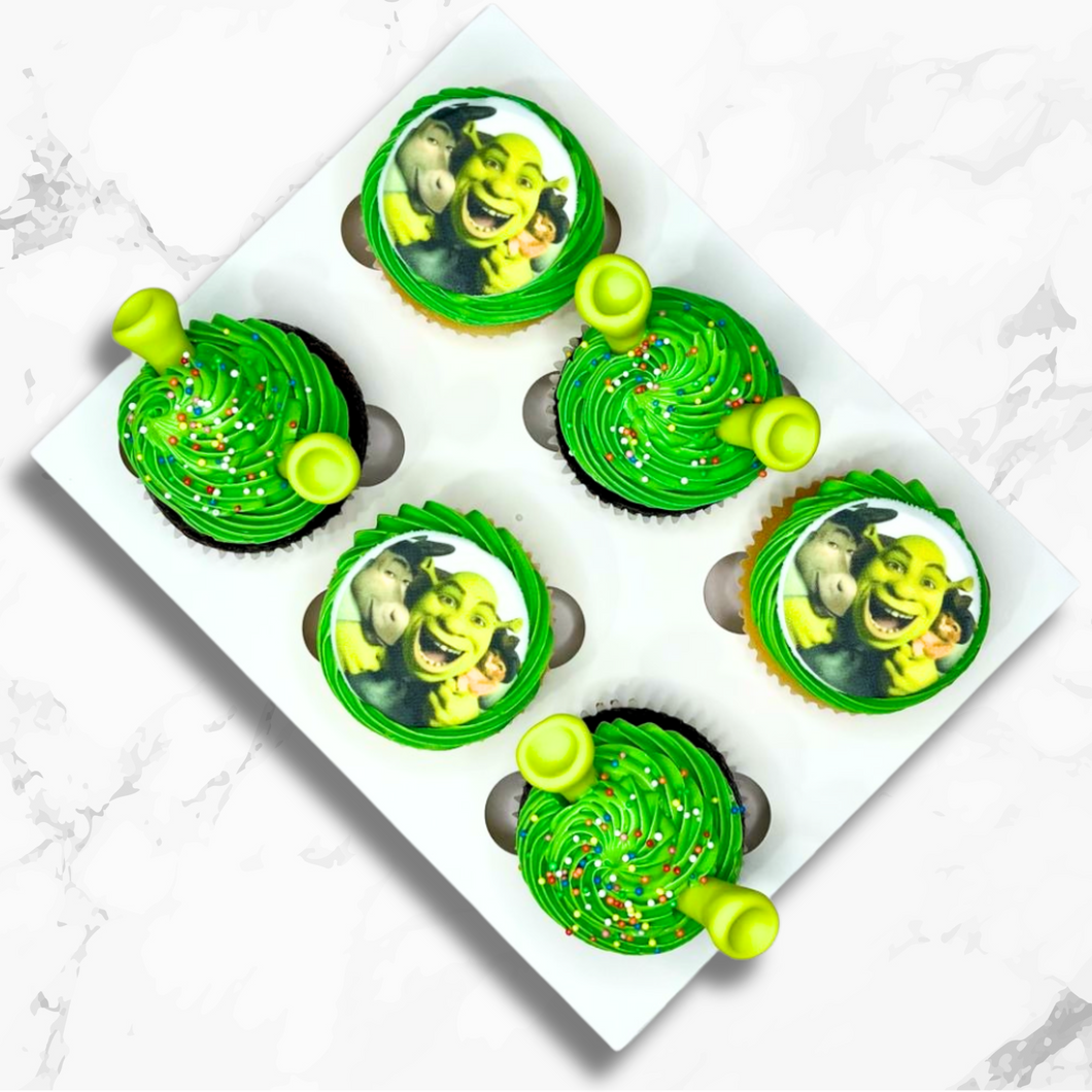 Gluten Free Shrek Themed Cupcakes