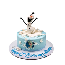Load image into Gallery viewer, Olaf Frozen Fondant Cake
