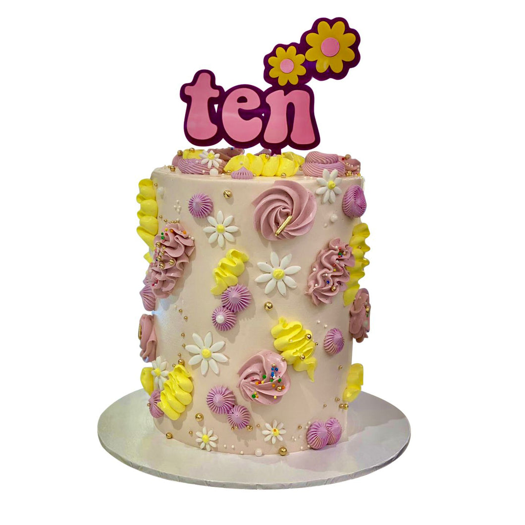 Cute Flower Theme Cake