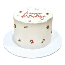 Load image into Gallery viewer, White Rose Gold Flowers Theme Cake

