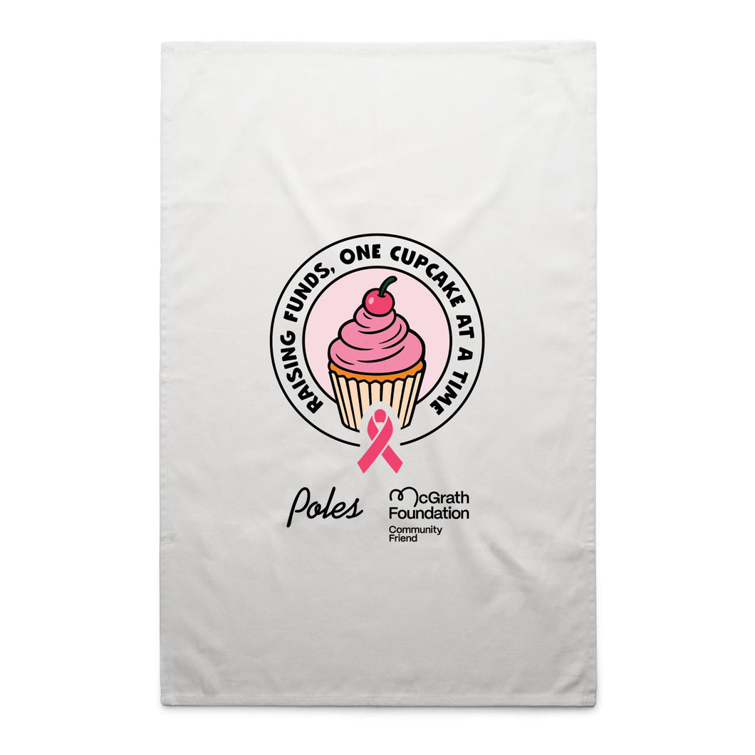 Pink Up Poles Charity Tea Towel