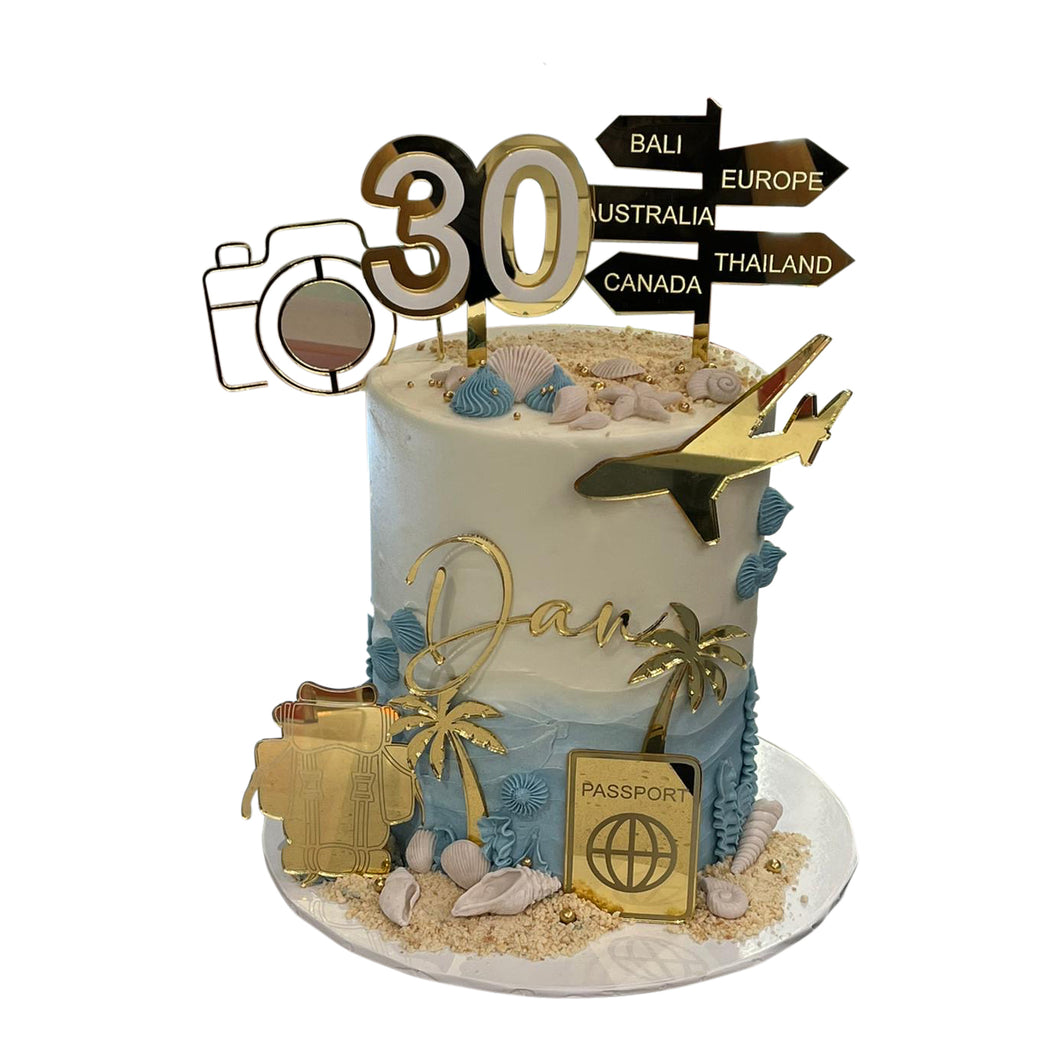 Travel Lover Themed Cake