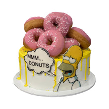 Load image into Gallery viewer, Homer Simpson Theme Cake
