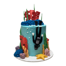 Load image into Gallery viewer, Scuba Diving Themed Cake

