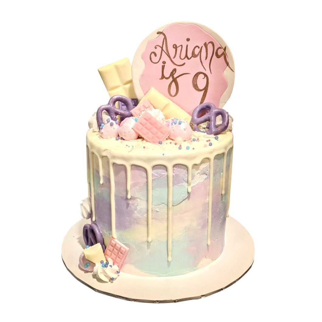 Pastel Colours Themed Cake