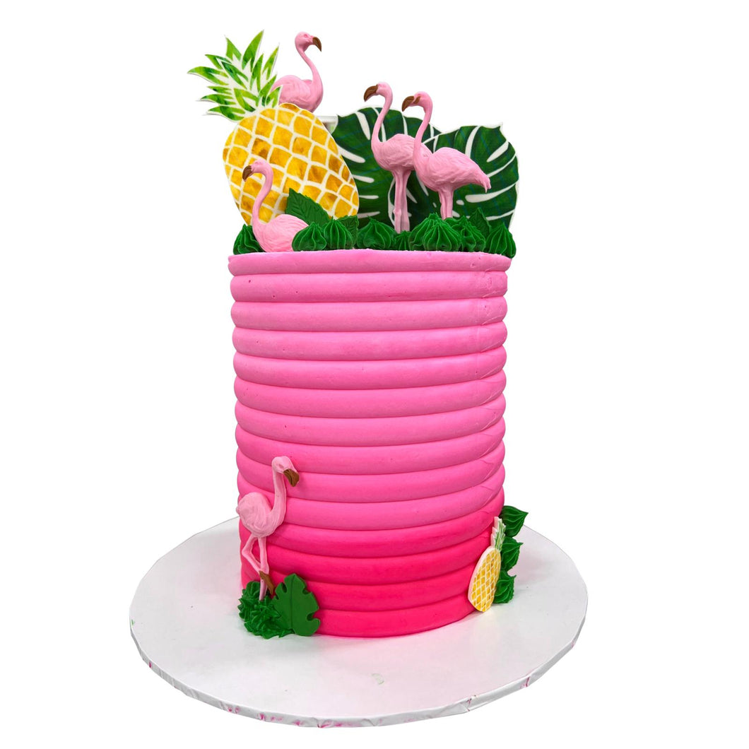 Flamingo Tropical Themed Cake