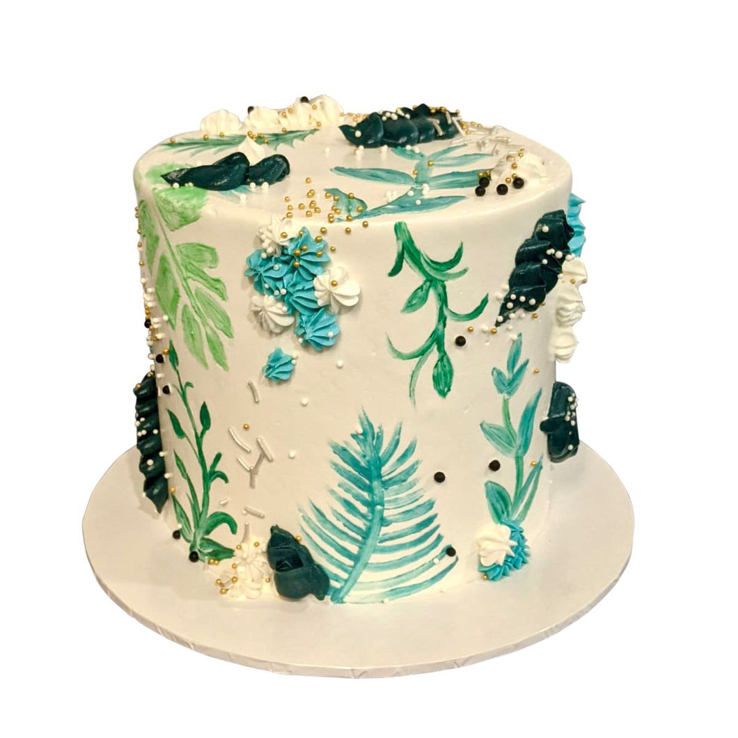 Jungle Buttercream Themed Tall Cake 2