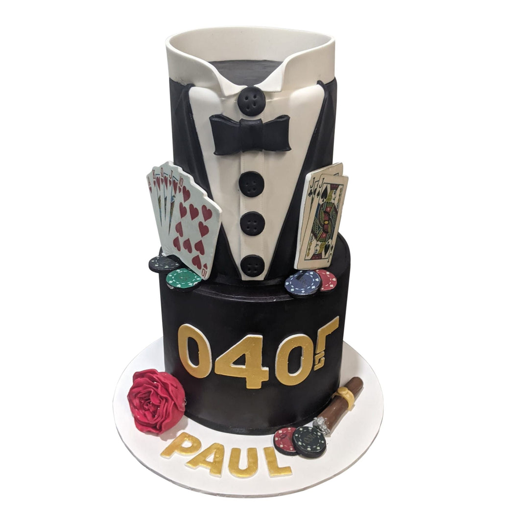 007 Secret Agent 2 Tier Cake