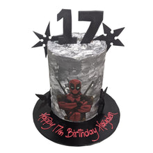 Load image into Gallery viewer, Dead Pool Themed Cake

