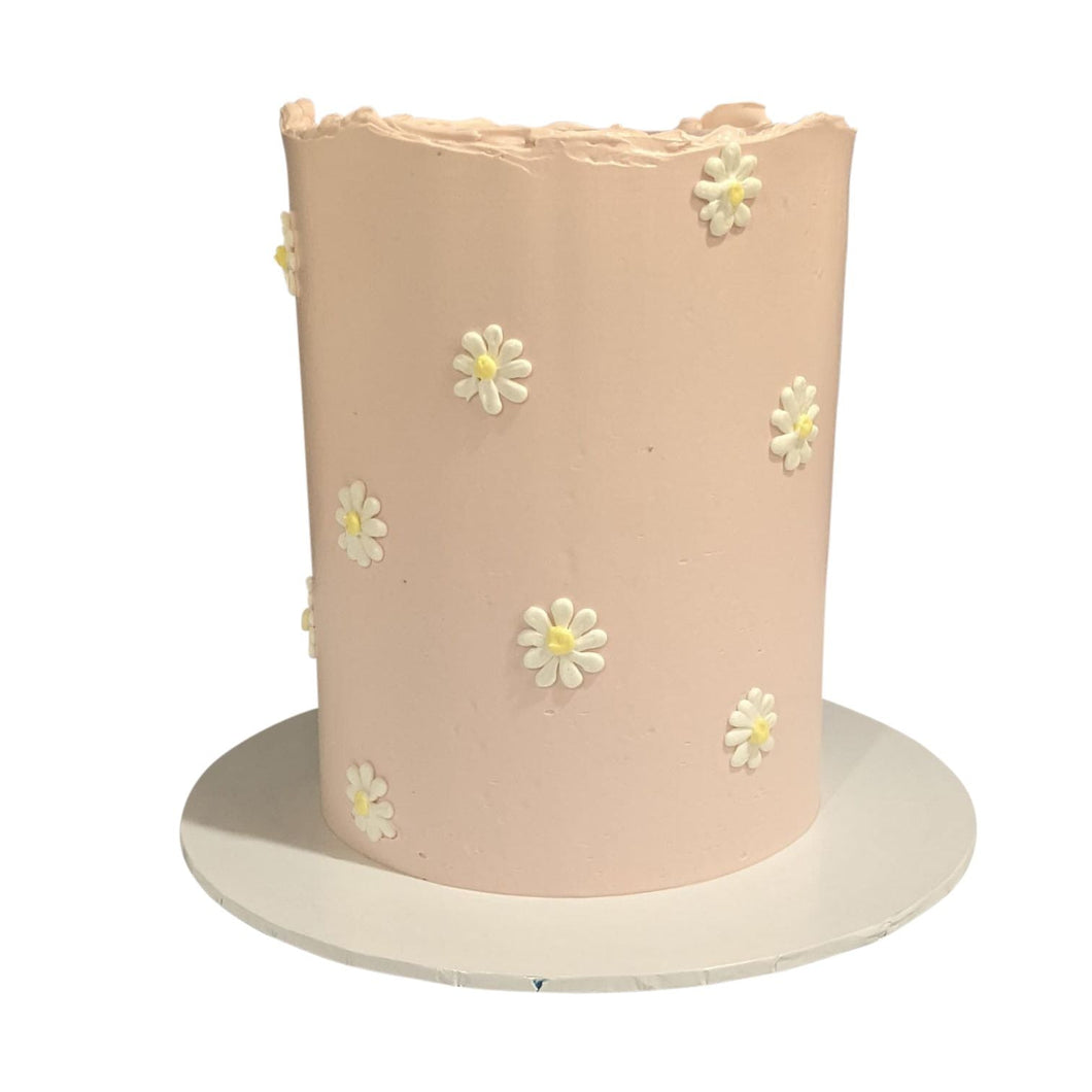 Plain Cute Flowers Cake