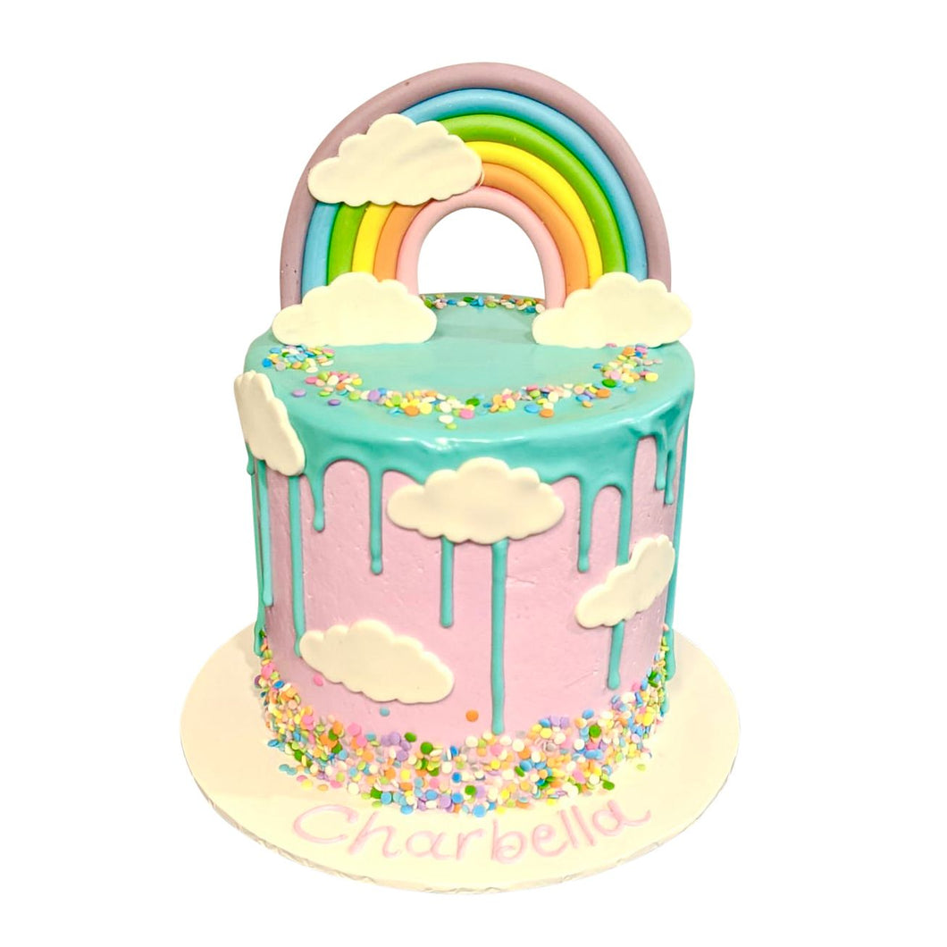 Rainbow Themed Tall Cake