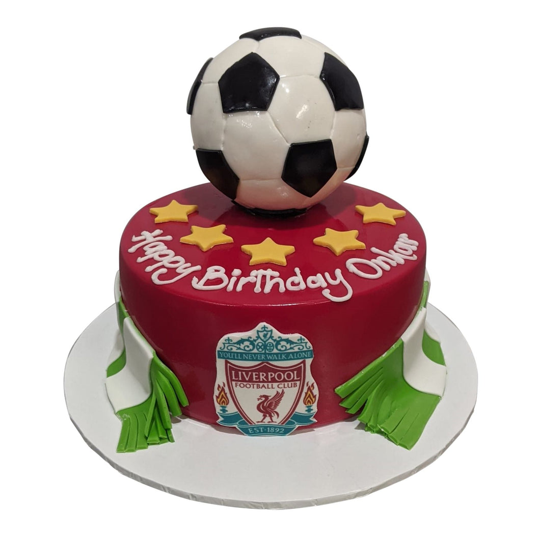Soccer Team with Ball Cake