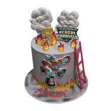 Load image into Gallery viewer, Transformer Fireman Themed Cake
