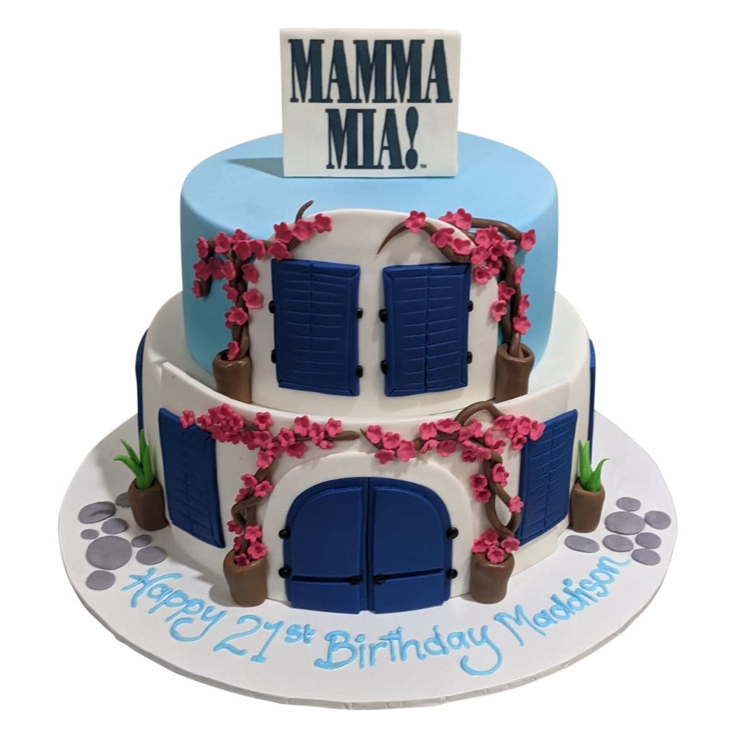 Mamma Mia 2 Tier Cake