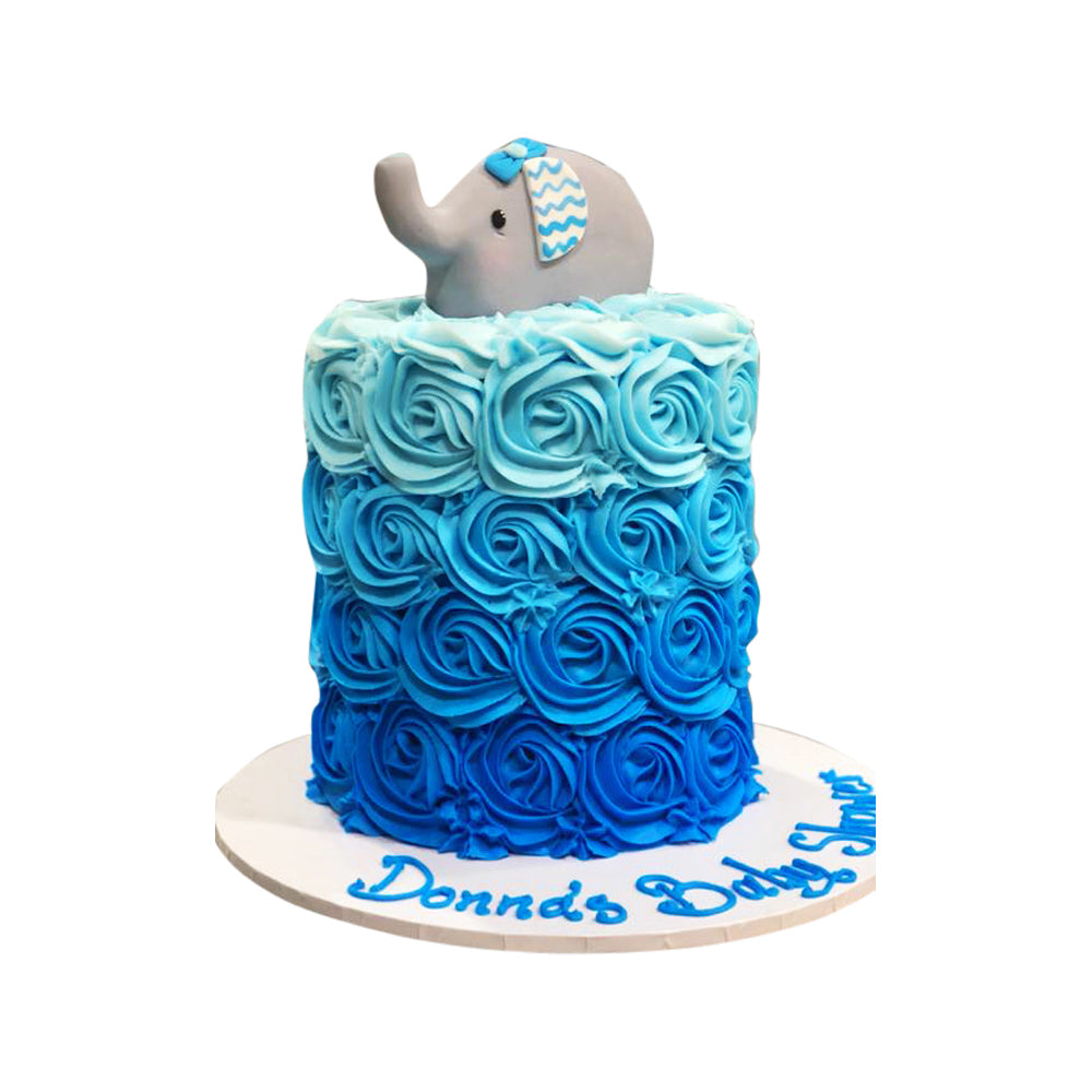 नीला हाथी केक
