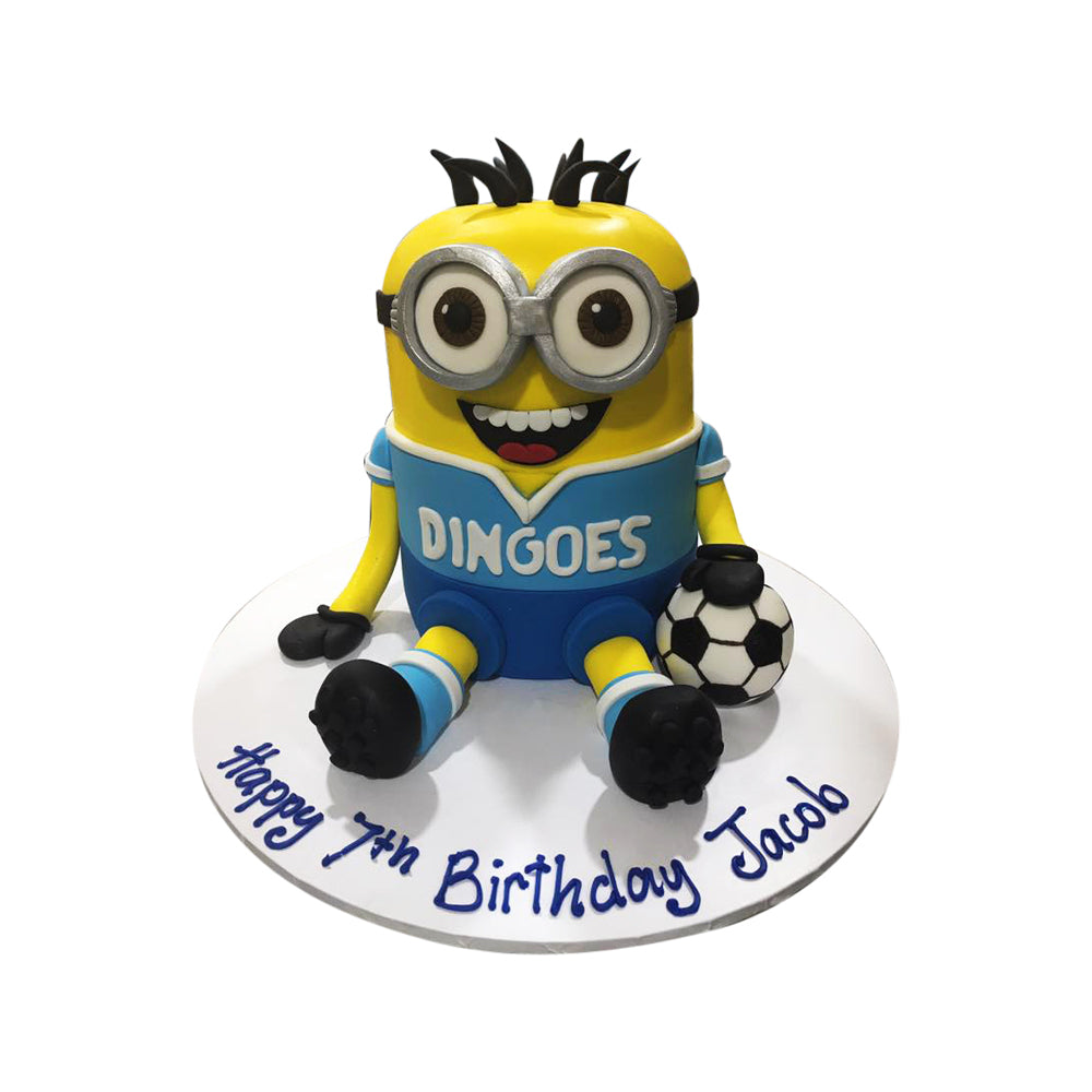 Soccer Player Minion Cake