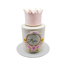 Load image into Gallery viewer, Baby Pink Crown Cake
