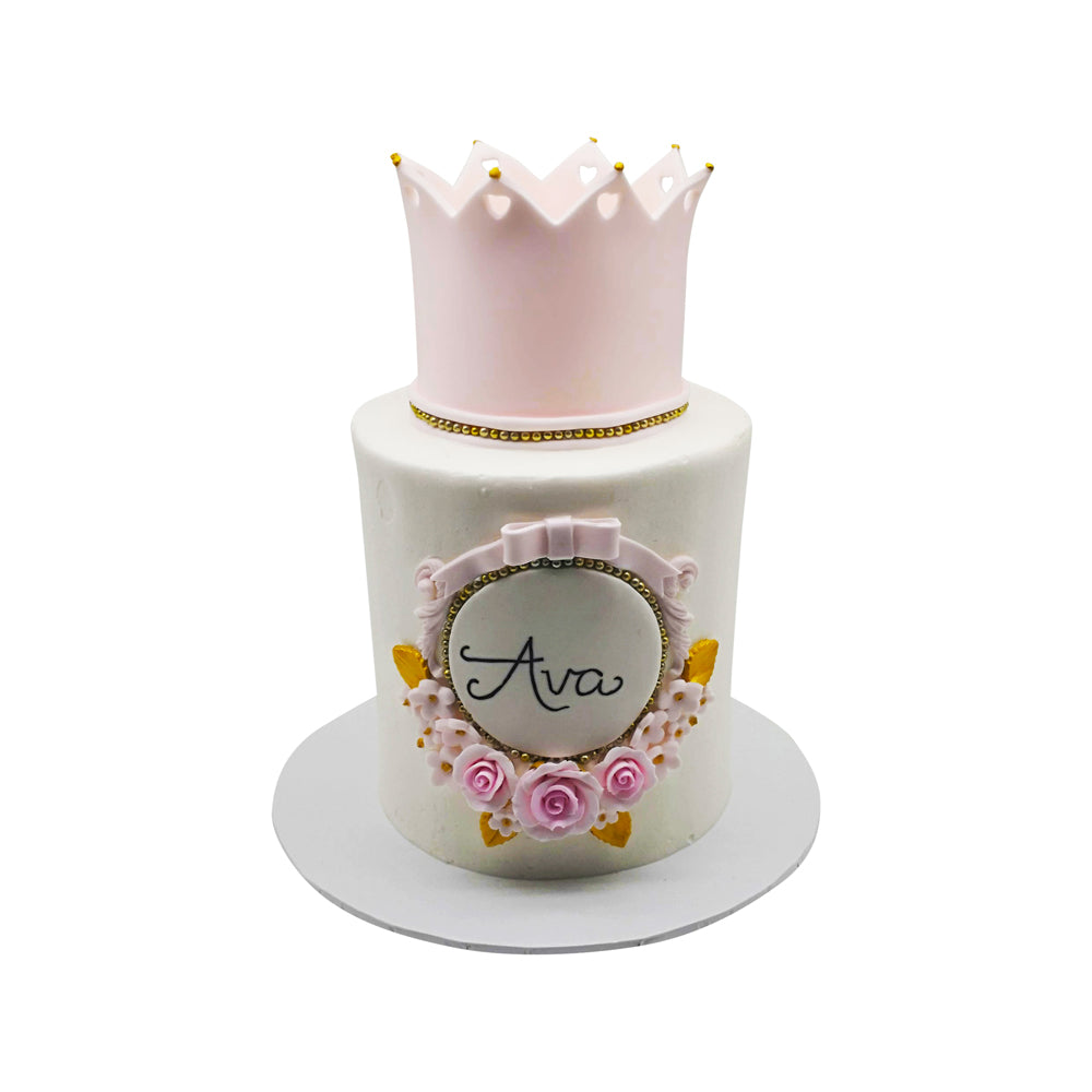 Baby Pink Crown Cake