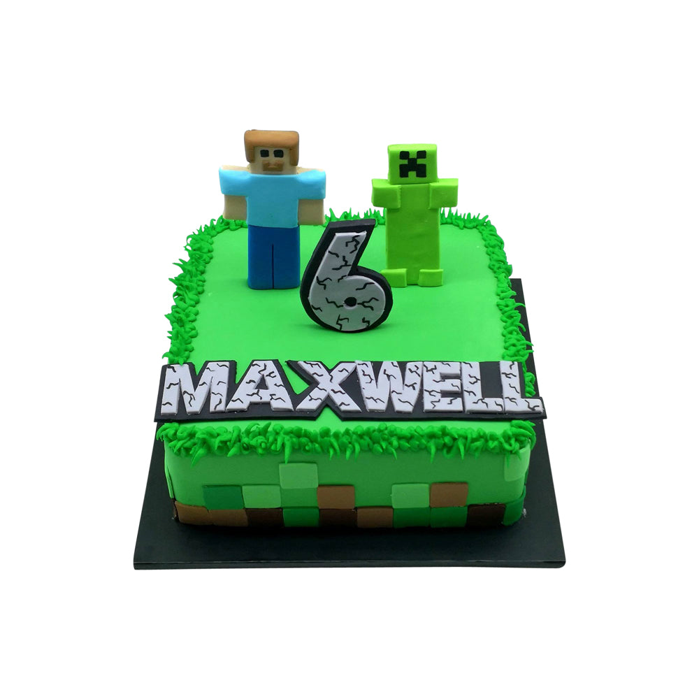 Mine Craft Buttercream Cake