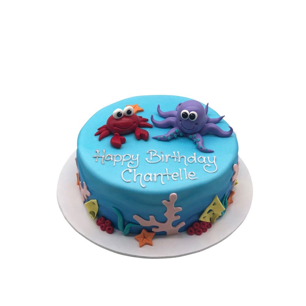 Under Water Themed Cake
