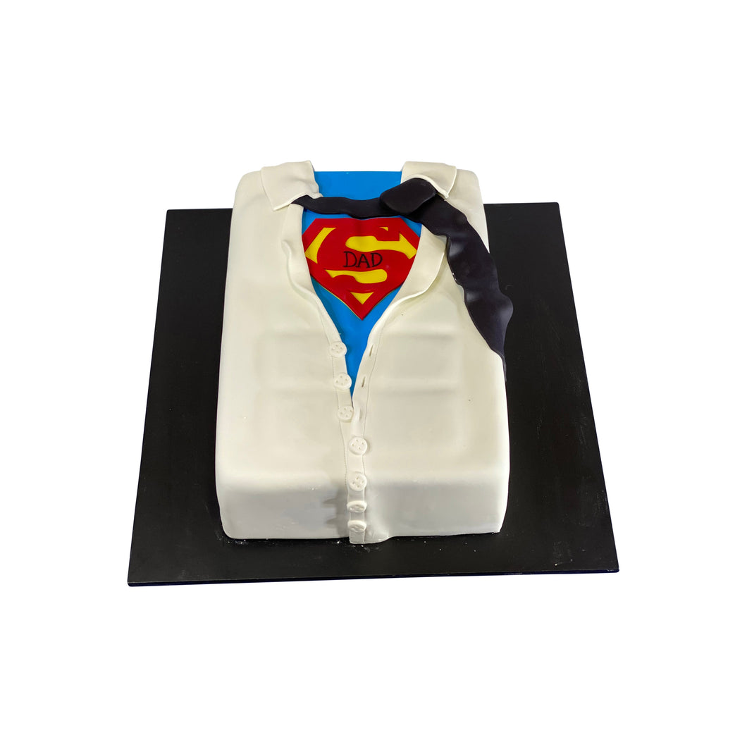 सुपरमैन शर्ट केक (2डी)