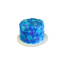 Load image into Gallery viewer, Shade of Blue Rose Piped Cake
