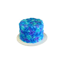 Load image into Gallery viewer, Shade of Blue Rose Piped Tall Cake
