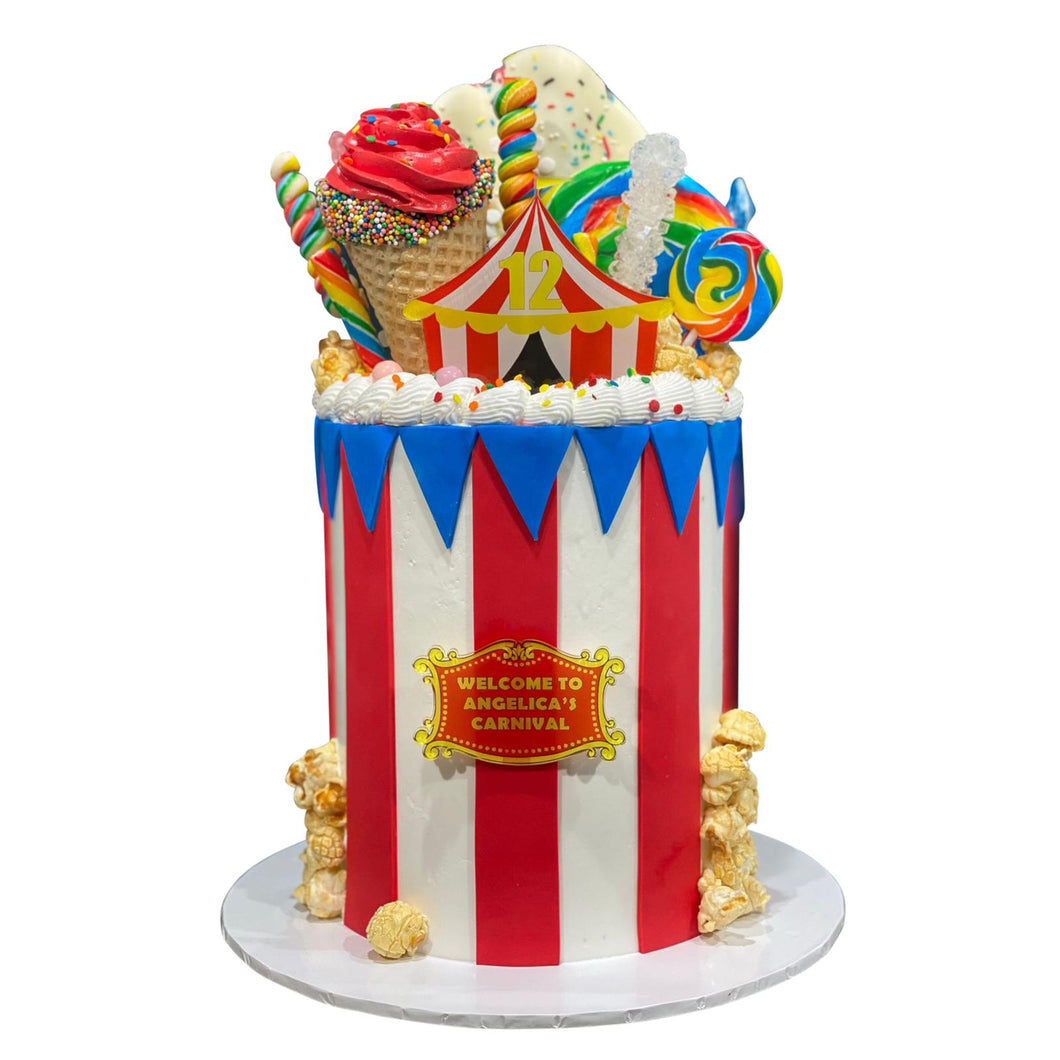 Circus Buttercream Tall Cake