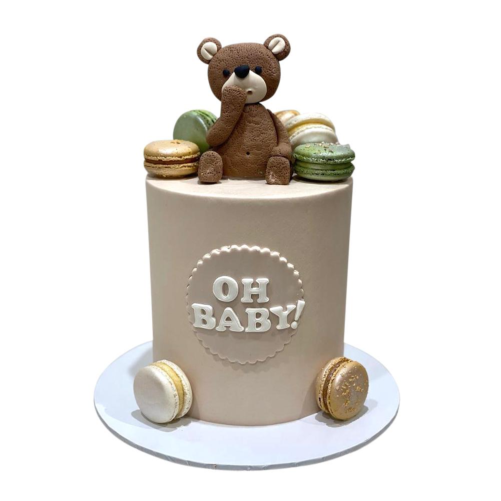 Bear Baby Shower Themed Cake