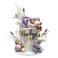 Load image into Gallery viewer, Two Elephants Theme Cake
