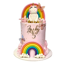 Load image into Gallery viewer, Unicorn &amp; Rainbows Themed Cake
