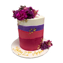 Load image into Gallery viewer, 4 Colour Layer &amp; Flowers Cake
